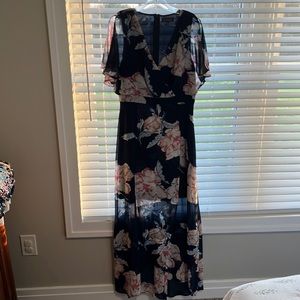 Long Floral Sheath Dress